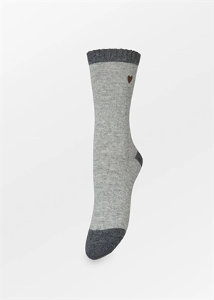 Hearty wola sock Grey Melange Becksøndegaard 